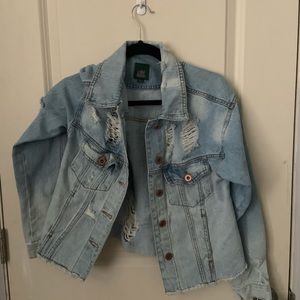 Wild fable distressed denim jacket